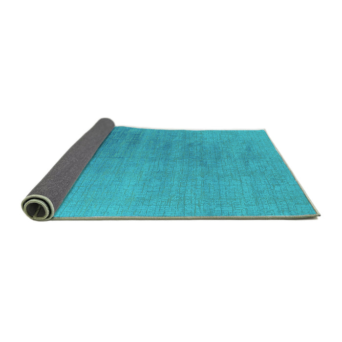 Sideview of Oriental Turquoise Industrial Rug, urb2726turq
