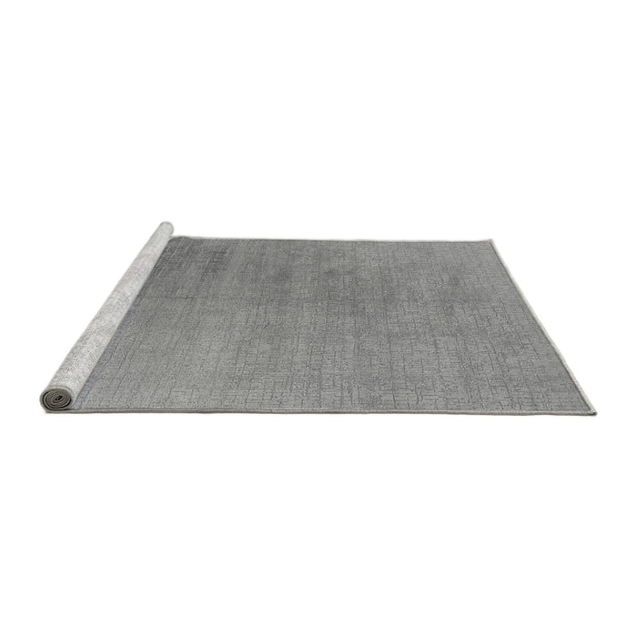 Sideview of Machine Washable Oriental Gray Industrial Rug, wshurb2726gry