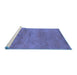 Sideview of Machine Washable Oriental Blue Industrial Rug, wshurb2727blu