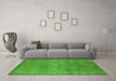 Machine Washable Oriental Green Industrial Area Rugs in a Living Room,, wshurb2727grn