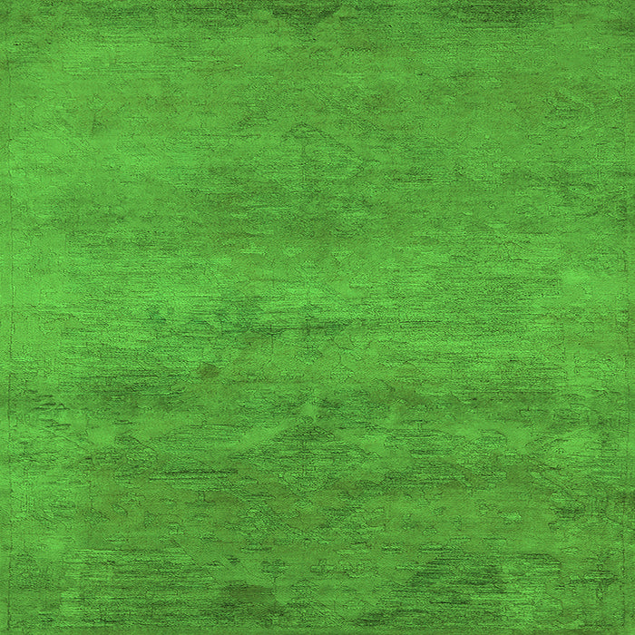 Square Oriental Green Industrial Rug, urb2727grn