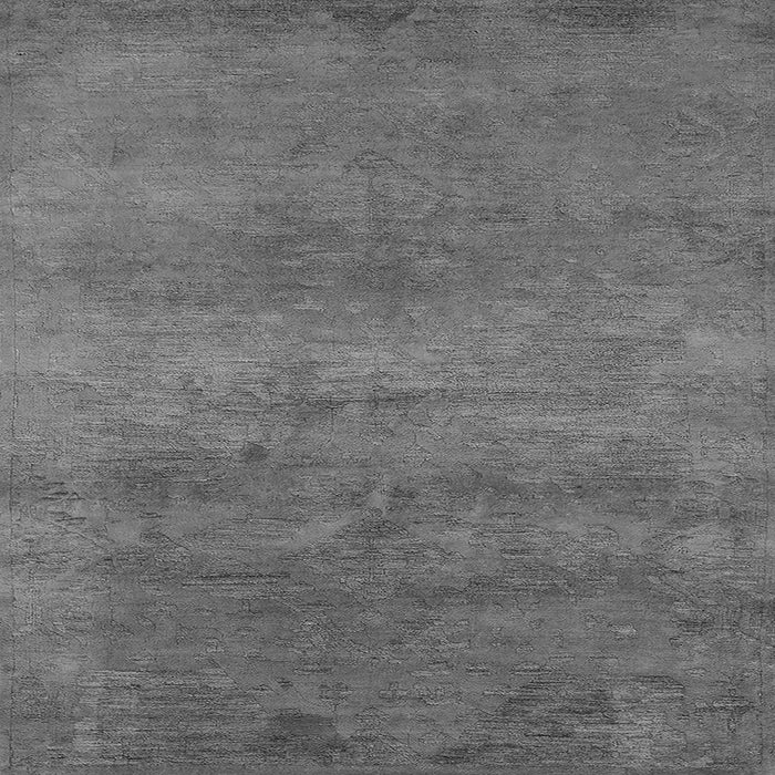 Square Machine Washable Oriental Gray Industrial Rug, wshurb2727gry