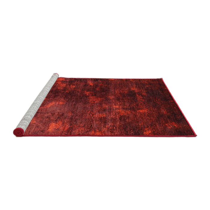 Sideview of Machine Washable Industrial Modern Red Rug, wshurb2728