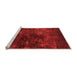 Sideview of Machine Washable Oriental Orange Industrial Area Rugs, wshurb2728org