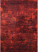 Machine Washable Industrial Modern Red Rug, wshurb2728