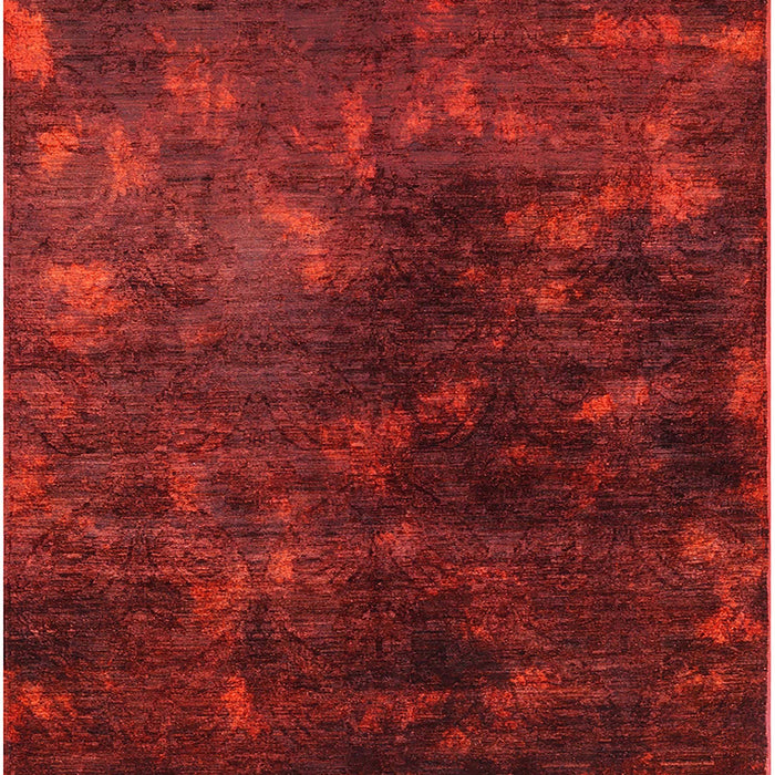 Machine Washable Industrial Modern Red Rug, wshurb2728