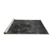 Sideview of Machine Washable Oriental Gray Industrial Rug, wshurb2728gry