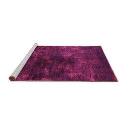 Sideview of Machine Washable Oriental Purple Industrial Area Rugs, wshurb2728pur
