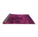 Sideview of Oriental Purple Industrial Rug, urb2728pur