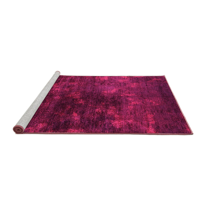 Sideview of Machine Washable Oriental Pink Industrial Rug, wshurb2728pnk