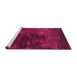 Sideview of Machine Washable Oriental Pink Industrial Rug, wshurb2728pnk