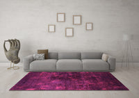 Machine Washable Oriental Purple Industrial Rug, wshurb2728pur