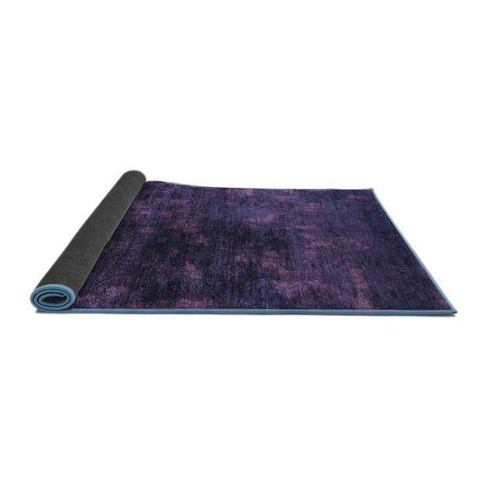 Sideview of Oriental Blue Industrial Rug, urb2728blu