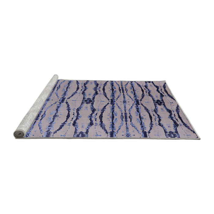 Sideview of Machine Washable Industrial Modern Lilac Purple Rug, wshurb2729