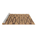 Sideview of Machine Washable Oriental Brown Industrial Rug, wshurb2729brn