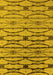 Machine Washable Oriental Yellow Industrial Rug, wshurb2729yw