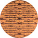 Round Oriental Orange Industrial Rug, urb2729org