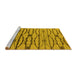 Sideview of Machine Washable Oriental Yellow Industrial Rug, wshurb2729yw