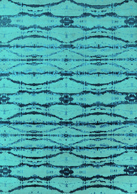 Oriental Turquoise Industrial Rug, urb2729turq