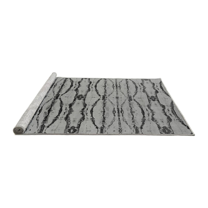 Sideview of Machine Washable Oriental Gray Industrial Rug, wshurb2729gry