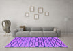 Machine Washable Oriental Purple Industrial Area Rugs in a Living Room, wshurb2729pur