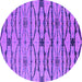 Round Machine Washable Oriental Purple Industrial Area Rugs, wshurb2729pur