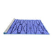 Sideview of Machine Washable Oriental Blue Industrial Rug, wshurb2729blu