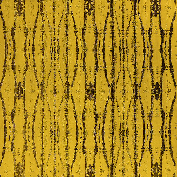 Square Machine Washable Oriental Yellow Industrial Rug, wshurb2729yw