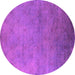 Round Oriental Pink Industrial Rug, urb2730pnk