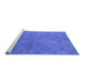 Sideview of Machine Washable Oriental Blue Industrial Rug, wshurb2730blu