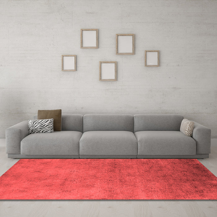 Industrial Red Washable Rugs