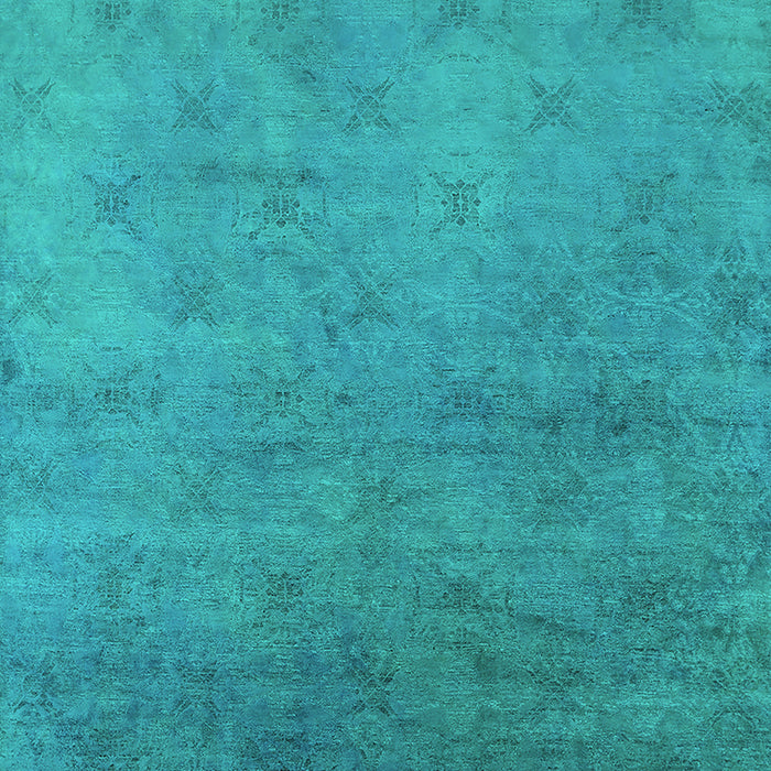 Machine Washable Oriental Turquoise Industrial Area Rugs, wshurb2730turq