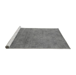 Sideview of Machine Washable Oriental Gray Industrial Rug, wshurb2730gry