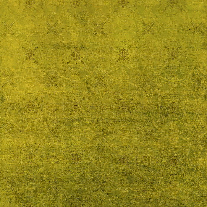 Machine Washable Oriental Yellow Industrial Rug, wshurb2730yw