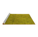 Sideview of Machine Washable Oriental Yellow Industrial Rug, wshurb2730yw