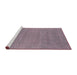 Sideview of Machine Washable Industrial Modern Mauve Taupe Purple Rug, wshurb2731