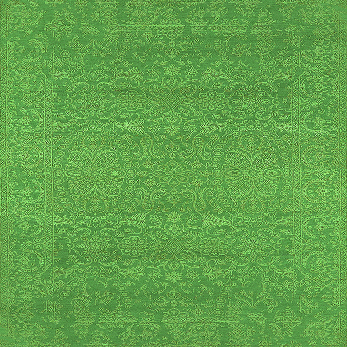 Square Oriental Green Industrial Rug, urb2731grn