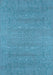 Machine Washable Oriental Light Blue Industrial Rug, wshurb2731lblu