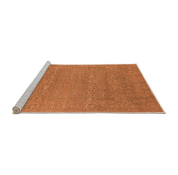 Sideview of Machine Washable Oriental Orange Industrial Area Rugs, wshurb2731org