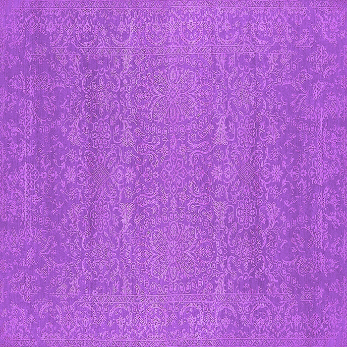 Square Machine Washable Oriental Purple Industrial Area Rugs, wshurb2731pur