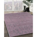 Machine Washable Industrial Modern Mauve Taupe Purple Rug in a Family Room, wshurb2731