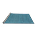 Sideview of Machine Washable Oriental Light Blue Industrial Rug, wshurb2731lblu