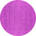 Round Oriental Pink Industrial Rug, urb2731pnk