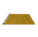 Sideview of Machine Washable Oriental Yellow Industrial Rug, wshurb2731yw