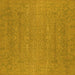 Square Machine Washable Oriental Yellow Industrial Rug, wshurb2731yw