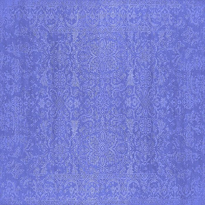 Square Oriental Blue Industrial Rug, urb2731blu