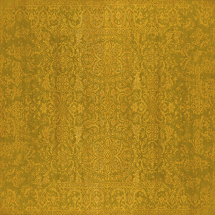 Square Oriental Yellow Industrial Rug, urb2731yw