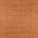 Square Machine Washable Oriental Orange Industrial Area Rugs, wshurb2731org