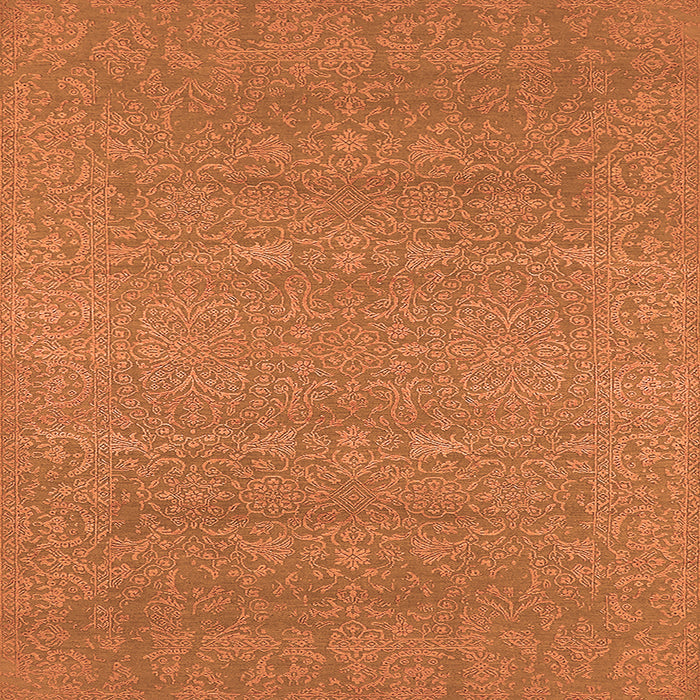 Square Oriental Orange Industrial Rug, urb2731org
