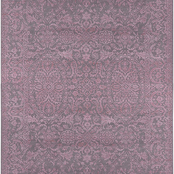 Machine Washable Industrial Modern Mauve Taupe Purple Rug, wshurb2731